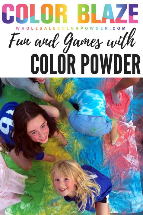 Color Powder Party Ideas - Colorful Outdoor FunOur Color Powder Party Ideas bring an average afternoon into the epic zone very quickly. That quick escalation makes kids go nutty! Fun is messy, and  not always pretty, but with color powder, Color Powder Birthday Party, Powder Paint Activities, Color Run Birthday Party, Color Powder Games, Color Wars Party Ideas, Color Powder Party, Color Wars Activities For Kids, Color Wars Party, Paint Wars Party Ideas