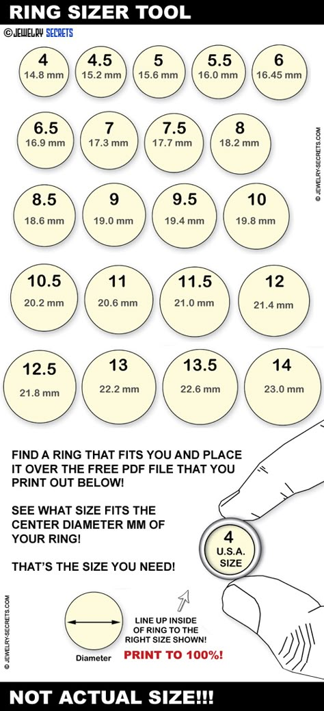 Finger Sizer MM Chart for Rings Diamond Carat Size Chart, Printable Ring Size Chart, Carat Size Chart, Gauges Size Chart, Bead Size Chart, Ring Chart, Printable Ring Sizer, Jewelry Knowledge, Ring Size Chart