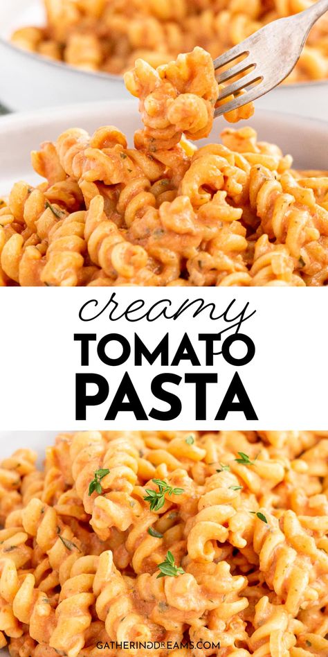 Pasta Recipes Without Cheese, Vegan Creamy Tomato Pasta, Dairy Free Dishes, Pasta With Herbs, Dairy Free Pasta Recipes, Gf Pasta, Creamy Tomato Pasta, Dairy Free Pasta, Spring Produce