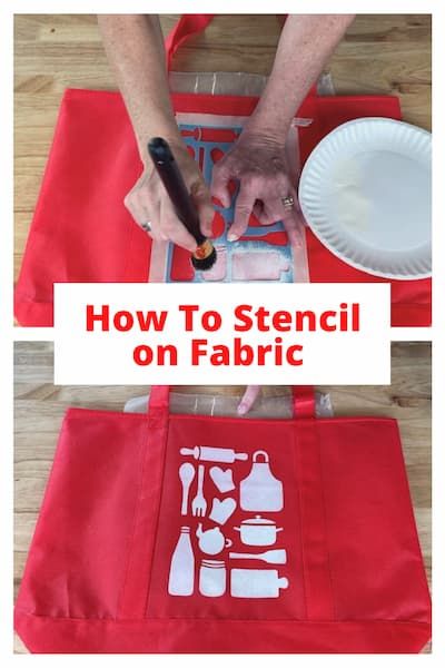 Do you want to know how to stencil on fabric? Use this technique for clothing, reusable grocery, gift bags, banners, and other DIY projects. Stencil On Fabric, Candle Headboard, Vanity Wood, Stencil Paint, Stencil Fabric, Adhesive Stencils, Fabric Painting On Clothes, Lamp Decoration, Stencil Printing