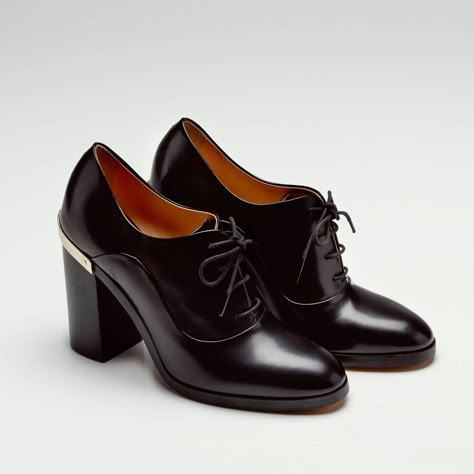 Perfect. https://www.theline.com/shop/product/lace_up_high_oxford_black Black Oxford Shoes Women, Heeled Oxford Shoes, High Heel Oxfords, Oxford Shoes Heels, Oxford Platform Shoes, Black Oxford Shoes, Oxford Pumps, Reed Krakoff, Creative Shoes