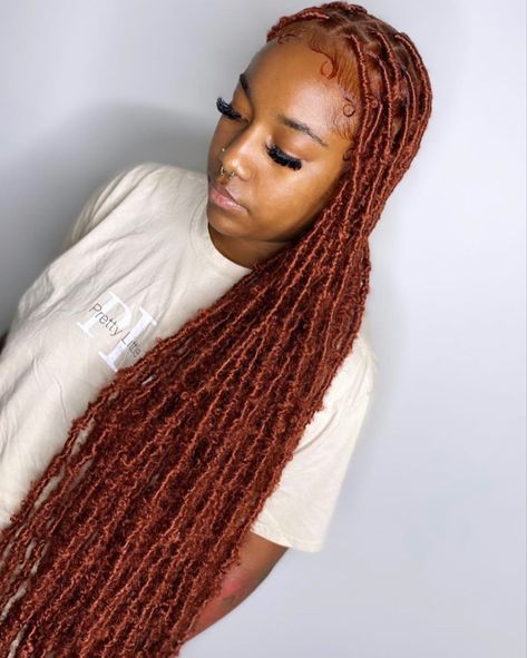 Soft Locs, Big Box Braids Hairstyles, Ginger Hair Color, Faux Locs Hairstyles, African Hair Braiding Styles, Cute Braided Hairstyles, Cute Box Braids Hairstyles, Protective Hairstyles Braids, Pretty Braided Hairstyles