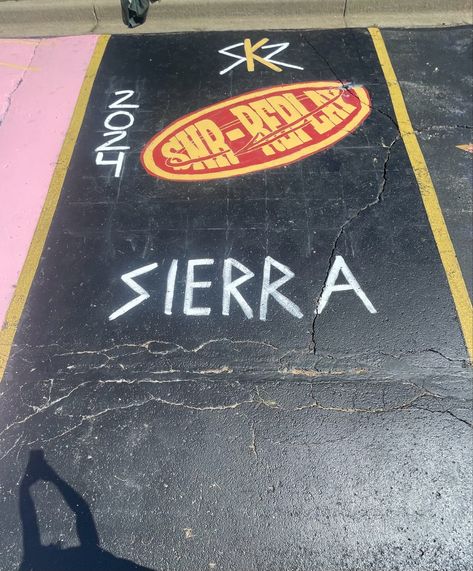 Kpop Parking Spot Painting, Parking Space Ideas, Parking Spot Ideas, Senior Year Things, Senior Parking Spot, Parking Spot Painting, Parking Spot, Parking Space, Space Ideas