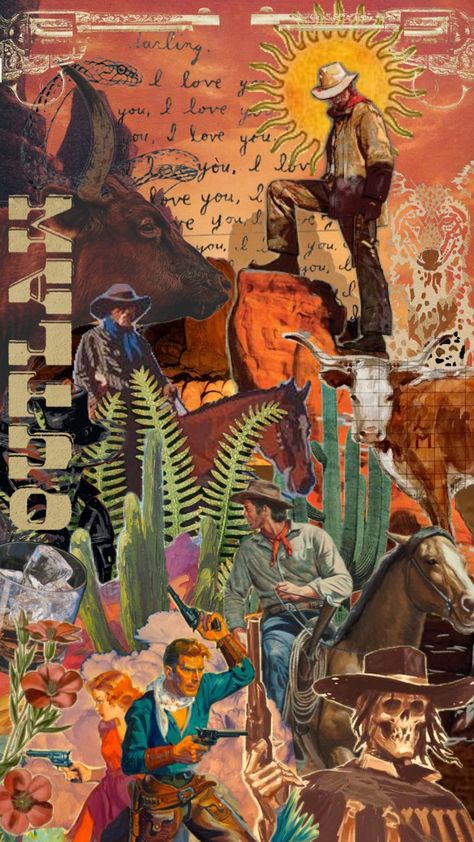 #western #wildwest #cowboy #vintage #cowboyaesthetic #western #cowgirl Retro Cowboy Aesthetic, Western Wall Collage, Western Apartment, Western Mood Board, Vintage Cowboy Art, Vintage Western Aesthetic, Wild West Aesthetic, Nashville Airbnb, Cowboy Photography