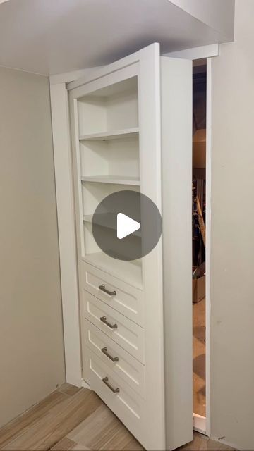 Bookcase Door Diy, Hidden Bookshelf Door, Bookshelf Doors, Secret Room Doors, Hidden Bookshelf, Hidden Door Bookcase, Diy Candyland, Space Saving Doors, Hidden Closet