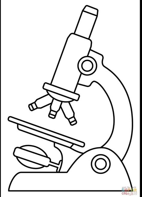 How To Draw Microscope, Microscope Drawing Easy, Draw A Microscope, Microscope Drawing, Microscope Illustration, Animal Cell Drawing, Science Project Models, Science Lab Decorations, Science Experiments Kids Easy