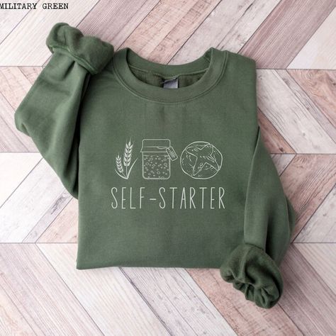 Self Starter Sourdough Sweatshirt, Sourdough Sweater, Breadmaking Sweatshirt, Sourdough Bread Pullover, Funny Baking Crewneck Gift for Her Paper Shirt, Faith Tshirts, Grow In Grace, Rock Paper Scissors, Christian Sweatshirt, Faith Shirt, Paper Scissors, Cat Paw, Cat Owner