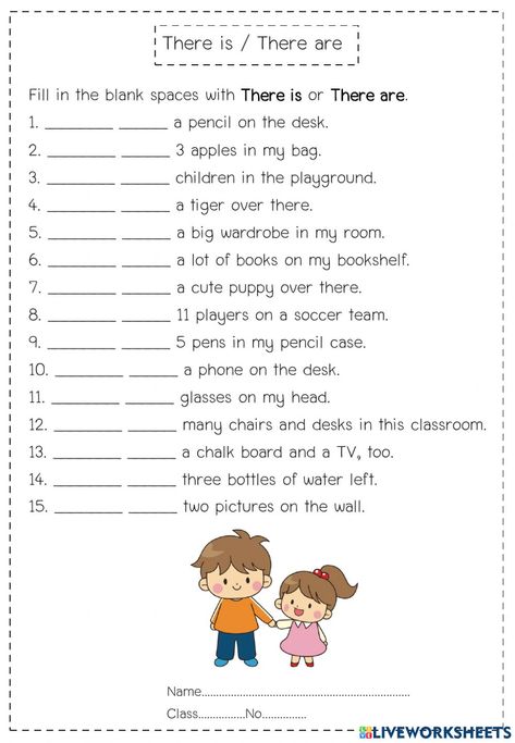 There Is There Are, English Grammar Exercises, English Grammar For Kids, English Worksheets For Kindergarten, Grammar Games, Grammar For Kids, English Activities For Kids, Grammar Exercises, English For Beginners