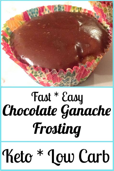 This Keto Chocolate Ganache Frosting makes a small batch that whips up quickly.  It's perfect for topping a cupcake, and ice cream. #bakingoutsidethebox Keto Chocolate Ganache, Keto Chocolate Frosting, Easy Chocolate Ganache, Cupcake Toppings, Keto Cupcakes, Whipped Ganache, Chocolate Ganache Frosting, Chocolate Frosting Recipes, Low Carb Ice Cream