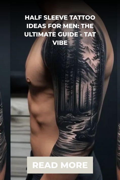 If you’re considering this body art, the following are some of the best half sleeve tattoo ideas for men. We will cover different styles and themes to help you find a design that suits your personality and style. Half Sleeve Tattoos For Guys Forearm Men, Half Sleeve Cover Up, Men's Tattoo Arm Sleeve, Tattoo Themes Men, Men Shoulder Tattoo Ideas Quarter Sleeve, Bicep Cover Up Tattoo, Arm Sleeve Tattoo For Men Unique, Masculine Tattoos Men, Men Tattoo Ideas Forearm Half Sleeves