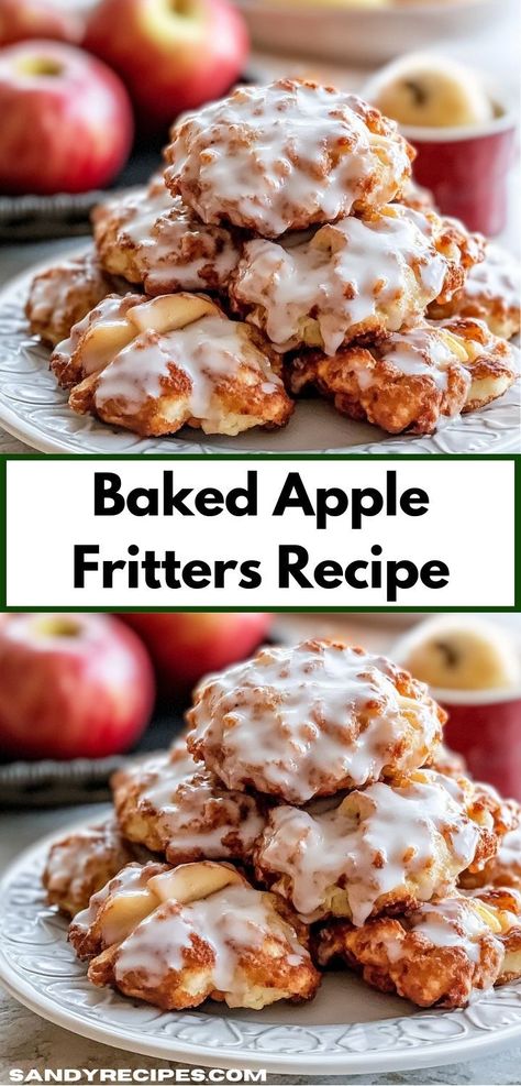 Craving a warm, comforting snack? This Baked Apple Fritters recipe combines the flavors of cinnamon and fresh apples, creating a deliciously satisfying experience. Quick to prepare, they’re ideal for cozy family gatherings. Baked Apple Fritters, Grandma's Recipes, Baked Apple, Apple Fritters, Sandwich Shops, Grandmas Recipes, Pastry Blender, Vanilla Yogurt, Apple Desserts