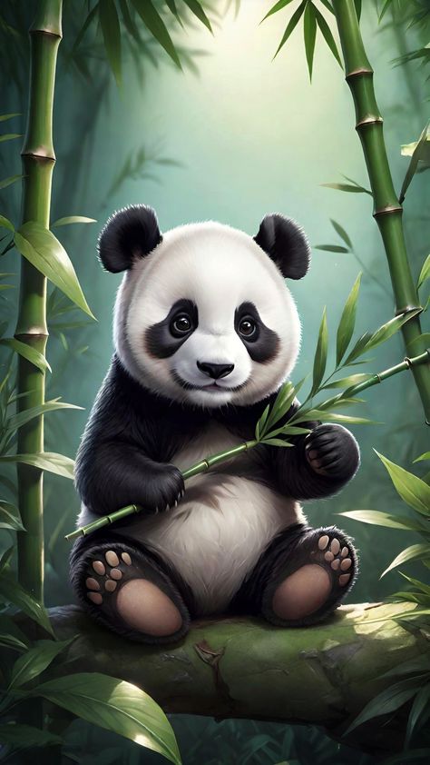 Raccoon Family, Panda Love, Giant Panda, Endangered Animals, Cute Panda, Mammals, Phone Wallpaper, Animals, Art