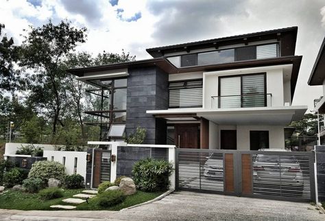 Projects-old – uPVC Doors & Windows Philippines | Phil Conch 999 Enterprises Company Modern House Philippines, Modern Zen House, Japan House Design, Philippines House Design, Modern Bungalow House Design, Philippine Houses, Asian House, Contemporary House Exterior, Modern Bungalow House