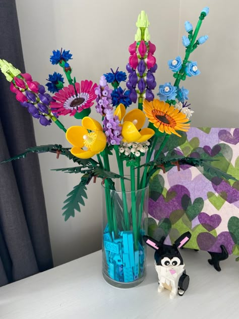 Lego Wildflowers, Lego Wildflower Bouquet, Flower Legos, Lego Room Decor, Lego Decorations, Lego Lovers, Buy Lego, Lego Creative, Lego Room