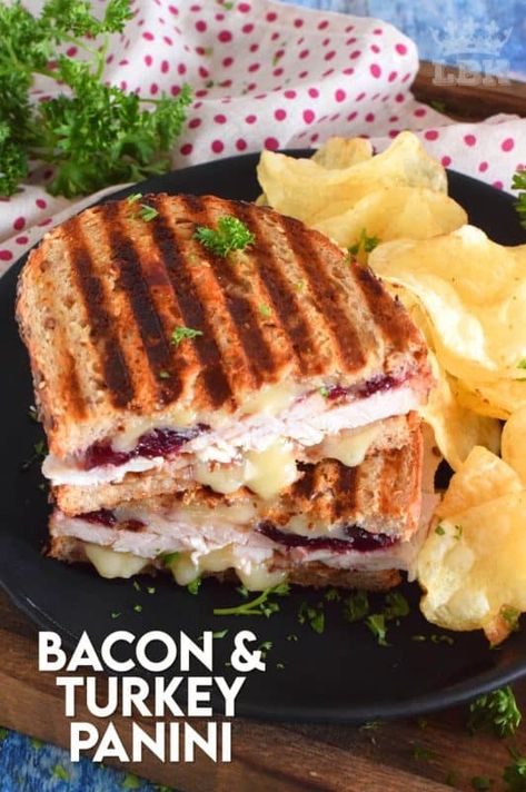 Bacon and Turkey Panini - Lord Byron's Kitchen Turkey Panini Sandwiches, Best Panini Recipes, Panini Press Recipes, Bacon Twists, Sandwich Recipes Panini, German Potato Soup, Turkey Panini, Grill Sandwich, Best Sandwich Recipes