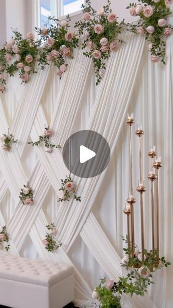 New Backdrop Ideas, Diy Wedding Backdrop Ideas, Diy Event Decor Ideas, Backdrops For Wedding Reception, Day Wedding Decoration Indian, Wedding Picture Backdrop Ideas, Backdrop Ideas For Wedding, Pink Backdrop Ideas, Backdrop Decorations Wedding