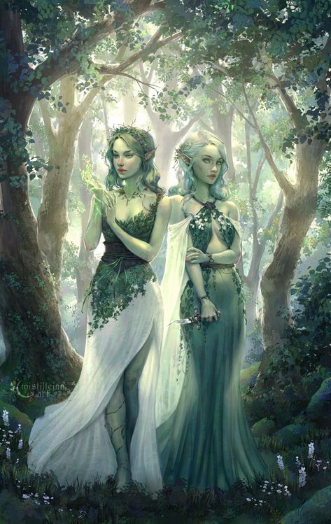 ArtStation - Dryads Commission Fantasy Aesthetic, Arte Fantasy, Fantasy Inspiration, 영감을 주는 캐릭터, Dnd Characters, Fantasy Artwork, Character Portraits, Creature Art, Fantasy World