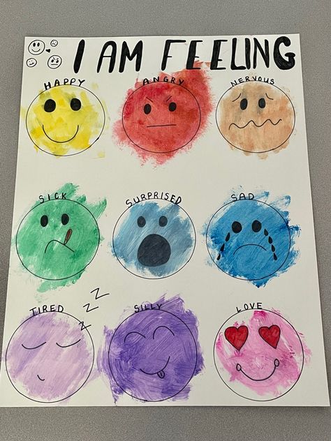 Feelings Movement Activities, Emotion Preschool Theme, Eyfs Personal Social Emotional Activities, Preschool Feelings And Emotions Activities, How To Teach Emotions To Preschoolers, My Many Colored Days Activities Preschool, Emotion Craft Preschool, Crafts About Emotions For Preschoolers, Emotions Activities Preschool Crafts