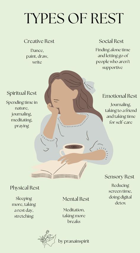 Rest is important in every aspect of life. Here's how to actually rest and feel rested.  #rest #resting #recovery #physicalrest #mentalrest #emotionalwellness #wellnesstips #emotions #manageemotions #peace #peaceful #healthyhabits #healthandwellness Resting Is Productive, How To Rest Properly, How To Feel Energized, What To Do On A Rest Day, How To Take Care Your Mental Health, The Importance Of Rest, Ways To Recharge Yourself, Seven Types Of Rest, How To Feel Refreshed