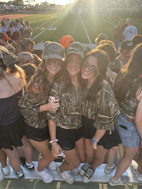 Tropical Night Football Game, Tropical Fnl Outfit, Camp Football Game Theme, Camo Night Football Theme, Camo Football Theme, Camo Student Section Theme, Camo Fnl Theme, Camo Out Football Game Outfit, Camo Day Spirit Week At School