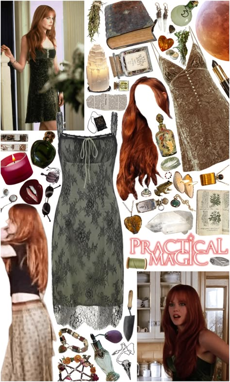 Practical Magic Halloween Costume, Aesthetic Newsletter, Practical Magic Outfits, Practical Magic Style, Practical Magic Aesthetic, Moon Moodboard, Gillian Owens, Witchy Outfits, Magic Clothes