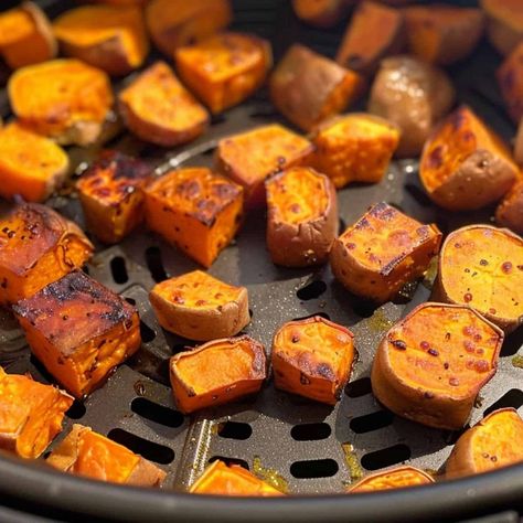 Air fryer frozen sweet potato Cubes: A Delicious Family Favorite Frozen Sweet Potatoes In Air Fryer, Frozen Sweet Potato Recipes, Sweet Potato Cubes, Potato Cubes, Freeze Sweet Potatoes, Bee Traps, Potato Puffs, Sweet Potato Recipes, Sweet Potato Fries