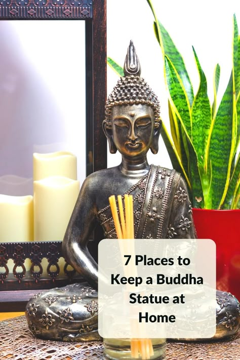 Buddha Statue Decor Living Rooms Home, Buddha Style Bedroom, Buddha Bathroom Decor, Buddha At Home Entrance, Buddha Display Home Decor, Buddah Theme Living Room Home Decor, Buddha Entrance Decor, Positive Paintings For Home, Feng Shui Buddha Placement