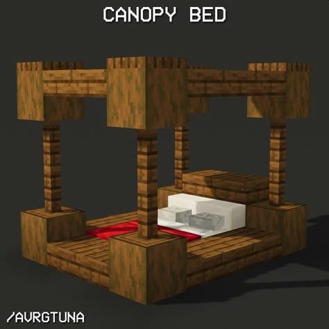 @avrgtuna shared a photo on Instagram: “Canopy Bed design!” • Mar 5, 2021 at 7:02am UTC Minecraft Bed Set Up, Bed Decor Minecraft, Bed Setup Minecraft, Floating Bed Minecraft, Minecraft Bed Decoration, One Bed Minecraft Ideas, Beds In Minecraft Ideas, Open Concept Minecraft House, Minecraft 4 Poster Bed