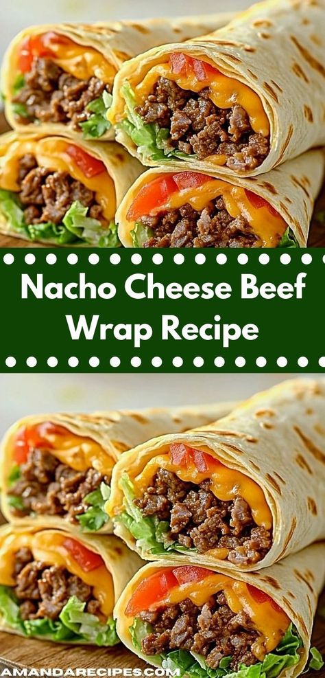 Looking for easy dinner recipes that deliver big on taste? Try this Nacho Cheese Beef Wrap Recipe! It’s a delicious, quick beef dinner that the whole family will enjoy, making mealtime stress-free. Nacho Beef Folded Wrap, Ground Beef Wrap, Nacho Cheese Beef Wrap Recipe, Nacho Cheese Beef Wrap, Hot Beef Sandwich, Easy Nacho Cheese, Easy Nachos, Cheesy Nachos, Ground Recipes