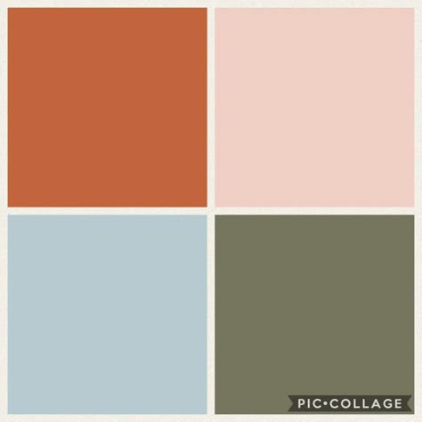 Green Orange And Pink Living Room, Burnt Orange And Pink Living Room, Blush And Orange Bedroom, Burnt Orange Pink Color Palette, Burnt Orange And Pink Bedroom, Duck Egg Blue Bedroom Ideas, Colour Palette Olive Green, Pink Green Orange Bedroom, Orange And Pink Kitchen