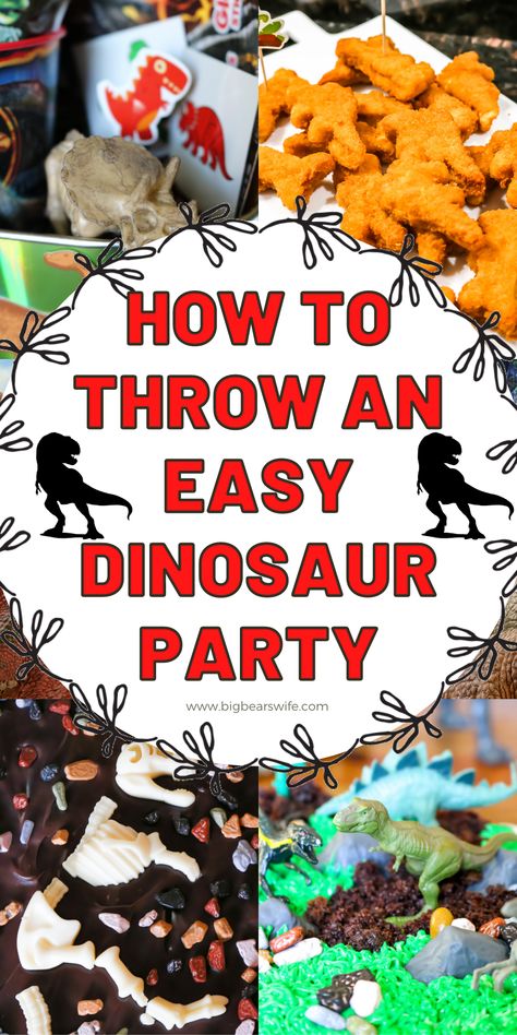 Dinosaur Appetizers Party Ideas, Dinosaur Party Diy Decorations, Dinosaur Lunch Ideas, Diy Dinosaur Birthday Decorations, Dollar Tree Dinosaur Party Ideas, Colorful Dinosaur Birthday Party, Dino Dig Party Ideas, Dino Second Birthday Party, Jurassic Park Party Food