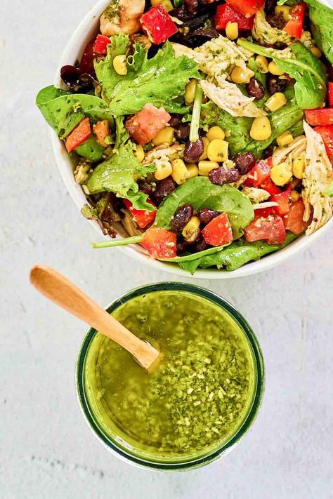 Santa Fe Salad Dressing, Southwestern Dressing, Cheesecake Factory Salads, House Dressing Recipe, Southwest Salad Recipe, Santa Fe Salad, Santa Fe Chicken Salad, Cheesecake Factory Recipes, Salad Dressing Recipe