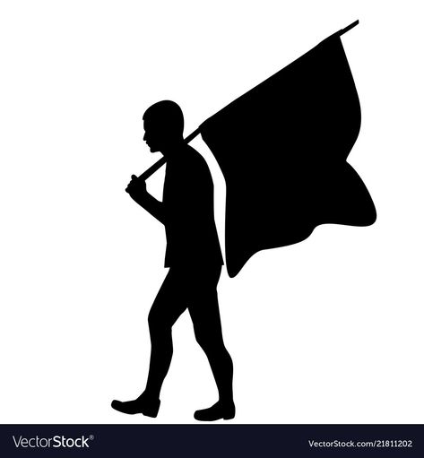 Holding A Flag Pose Reference, Silhouette Of A Man, Flag Template, Meaningful Artwork, Flag Vector, Art References, Flag Design, Pride Shirts, Print Stickers