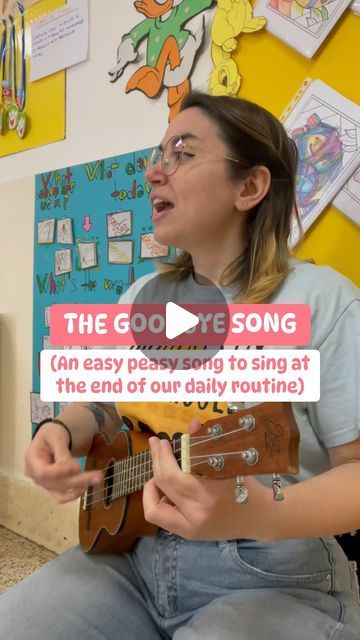 English and fun 🐻 on Instagram: "This is a simple GOODBYE SONG, that we sing at the end of our daily routine.. we sing it while we line up to make a choo choo train 🚂 . It is very easy and it’s a way to say goodbye to friends and teachers and to know that class is about to end, without being upset🥰 . Not only the “Good Morning song”, but also the GOODBYE moment is important in our routine because it allows us to convey our gratitude, love and appreciation to those who have been a significant part of our day 🤍 . This song is the acoustic version of “The Goodbye song for kids” written by The singing Walrus and You can find it on YouTube! #goodbyesong #englishforkids #preschool #kindergarten #esl #efl #ingleseperbambini #inglesedivertente #funnyenglish #englishandmusic #englishandfun" Goodbye Songs For Kindergarten, Preschool Goodbye Songs, Farewell Preschool, Good Morning Songs For Preschool, Goodbye Songs For Preschool, Goodbye Song For Kids, Good Bye Songs, Goodbye Songs, Goodbye To Friends