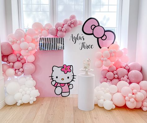 Ballon Decorations Hello Kitty, Hello Kitty Balloon Decor, Hello Kitty Pool Party Decorations, Hello Kitty Balloon Garland, Hello Kitty Decorations Birthday, Hello Kitty Backdrop, Hello Kitty Party Decorations, Hello Kitty Balloons, Hello Kitty Birthday Decorations