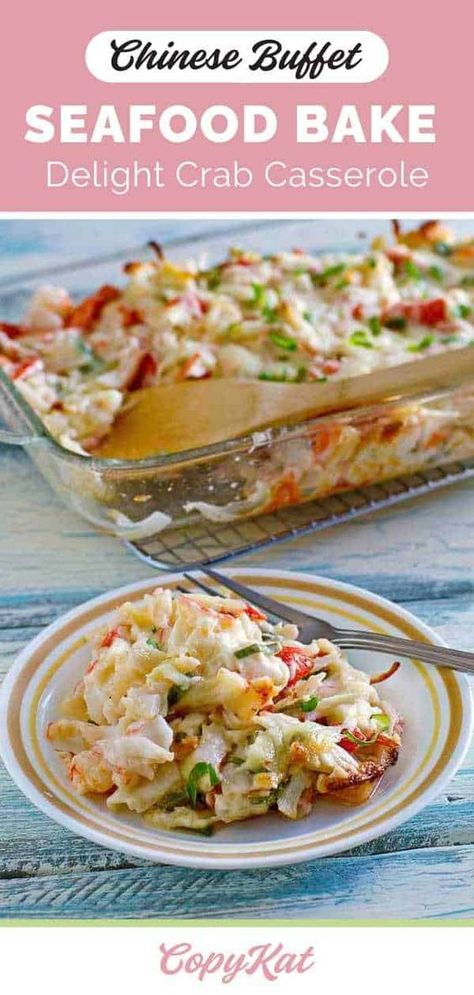 Chinese Food Buffet, Crab Casserole, Lobster And Shrimp, Chinese Seafood, Seafood Casserole Recipes, Seafood Delight, Baked Crab, Keto Shrimp, Chinese Buffet