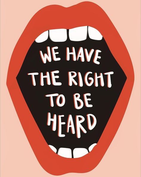 We Have The Right To Be Heard ✊🏽. #womensrights #motivation Go Tv, Sojourner Truth, Future Is Female, Grl Pwr, Social Justice, Artsy Fartsy, Pin Collection, Human Rights, Girl Power