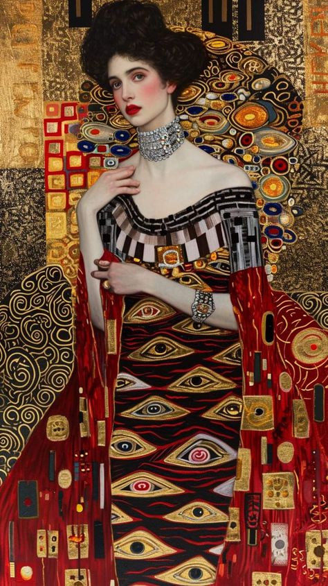 Klimt Women, Art Klimt, Klimt Inspired, Gustav Klimt Art, Klimt Paintings, Klimt Art, Traditional Paintings, Ethereal Art, Print Inspiration