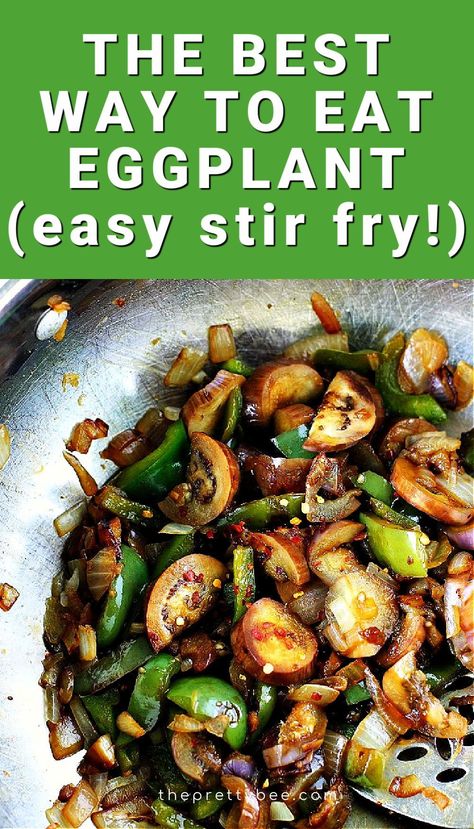 Eggplant Fried Rice, Eggplant Over Rice, Eggplant Recipes Stirfry, Vegetarian Wok Recipes, Egg Plant Stir Fry Recipes, Eggplant Stir Fry Recipes, Easy Vegetable Stir Fry, Eggplant With Garlic Sauce, Eggplant Stir Fry