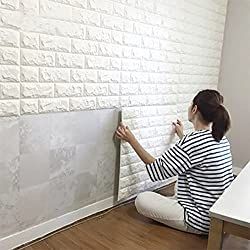 3d Brick Wall Panels, 3d Brick Wall, Tiles For Bedroom, White Brick Wallpaper, White Wall Paneling, Brick Wall Paneling, Living Room Background, Tv Decor, Brick Patterns