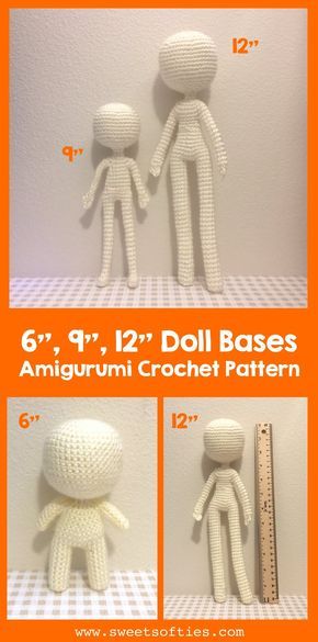 Doll Base, Crochet Doll Clothes Free Pattern, Amigurumi Knitting, Crochet Doll Dress, Confection Au Crochet, Crochet Dolls Free Patterns, Handmade Yarn, Pola Amigurumi, Haken Baby