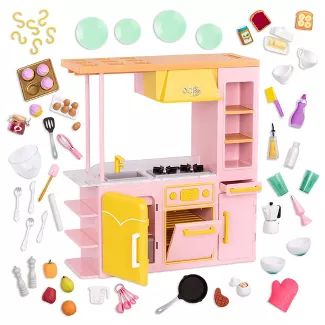 Stove Top Steak, Our Generation Doll Accessories, Tasty Cupcakes, Fruit Toast, American Girl Doll Sets, Cook Steak, Sweet Kitchen, Modern Kitchen Accessories, Oven Mittens