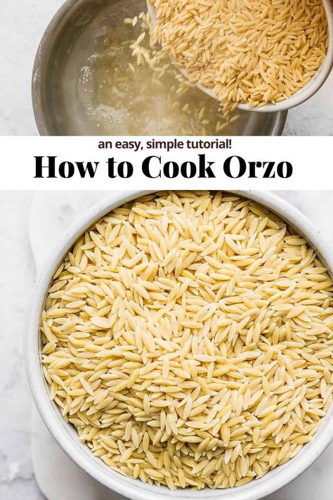 Cooking With Orzo, Cooking Orzo In Chicken Broth, Orzo How To Cook, Recipes For Orzo Pasta, What Is Orzo, Orzo In Rice Cooker, Easy Orzo Recipes Side Dishes, How To Make Orzo Pasta, Cooking Orzo How To