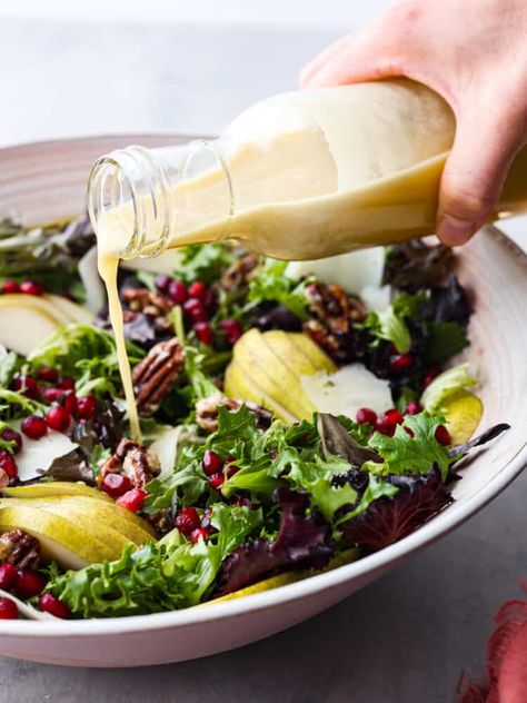 Salad Dressing With Champagne Vinegar, Champagne Vinegrette Salad Dressing, Champagne Dressing Salad, Champagne Apple Vinaigrette, Champaign Vinaigrette Salad Dressings, Winter Salad Vinegrette, Citrus Champagne Vinaigrette, Fruit Vinaigrette Recipes, Champagne Vinaigrette Salad