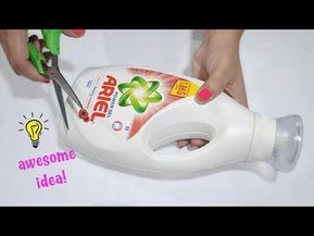 Hello friends! Today I will show you the Best Reuse Idea With Detergent Bottle How To Recycle Detergent Bottle. This diy is a cute floral centerpiece decor f... Detergent Bottle Crafts, Laundry Detergent Bottle, Softener Bottle, Diy Detergent, Reuse Bottles, Laundry Detergent Bottles, Recycled Tin Cans, Diy Laundry Detergent, Bottles Diy