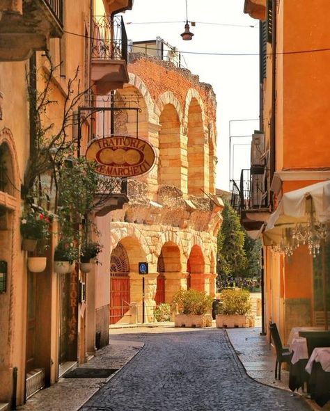 Verona Italy Aesthetic, Italy Verona, Small Italian Town Aesthetic, Italy Aesthetic Verona, Italy Town Aesthetic, Streets Of Italy Aesthetic, Monaco France, Vernazza Italy, Old Town Italy