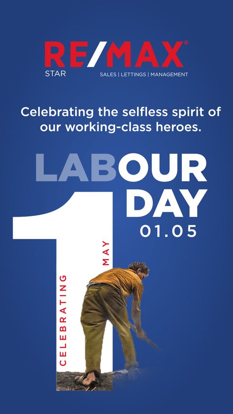 Happy Labour Day everyone! Let's take a moment to celebrate the contributions of workers around the world. From healthcare professionals to factory workers, from teachers to construction workers, we owe a debt of gratitude to all those who make our societies function. Today, we recognize the hard work, dedication, and sacrifice of workers everywhere. . . . . . . #LabourDay #InternationalWorkersDay #MayDay #realestateagent #EstateAgent #EstateAgentsCanningTown #estateagentsnewham #remaxagent Remax Real Estate, Happy Labour Day, International Workers Day, World Teacher Day, World Teachers, Construction Workers, Happy Labor Day, Working Class, Creative Ads