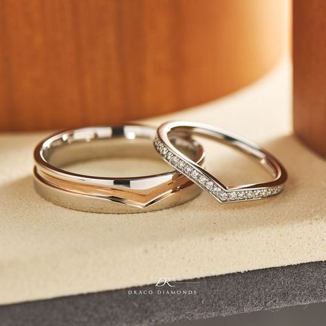 Wedding Ring For Him And Her, Rings Engagement For Couple, 2 Rings Together, Wedding Rings Couple His And Hers, Engagement Rings Couples, Matching Rings Engagement, Wedding Ring Bands His And Hers, Simple Engagement Rings Couple, Rings For Couples Engagement