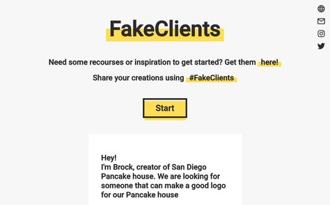 FakeClients - Product Hunt Graphic Design Clients, Create Logo Design, Design Brief, Create Logo, Beautiful Logos Design, Learning Graphic Design, Graphic Design Lessons, Graphic Design Tips, Graphic Design Projects