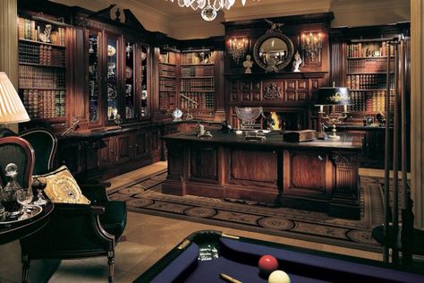 How to create the ultimate gentleman’s office | The Gentleman's Journal Gentlemans Room, Gentlemans Lounge, Gentleman's Study, Gentlemans Study, Victorian Study, Library Study, Study Furniture, Library Office, Home Library Design